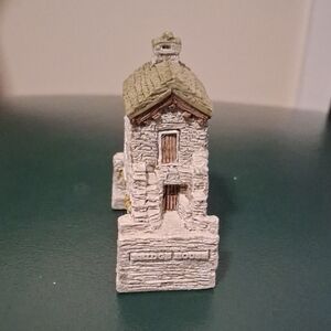 Miniature Stone Cottage "Bridge House" Home Accent - Neutral and Olive